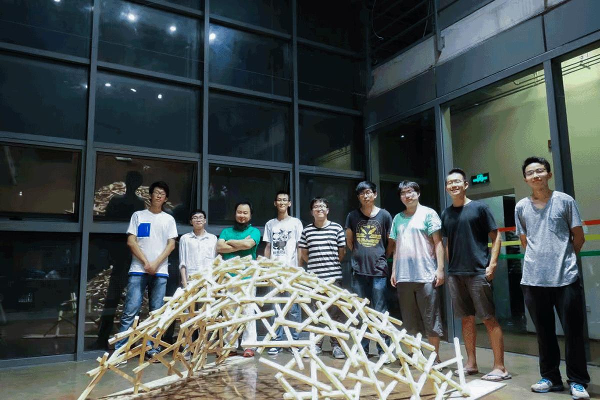 Students and instructor after final review