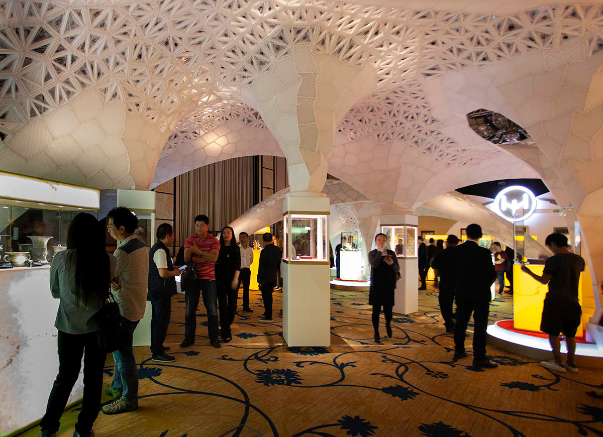 Pre-auction exhibition under the pavilion