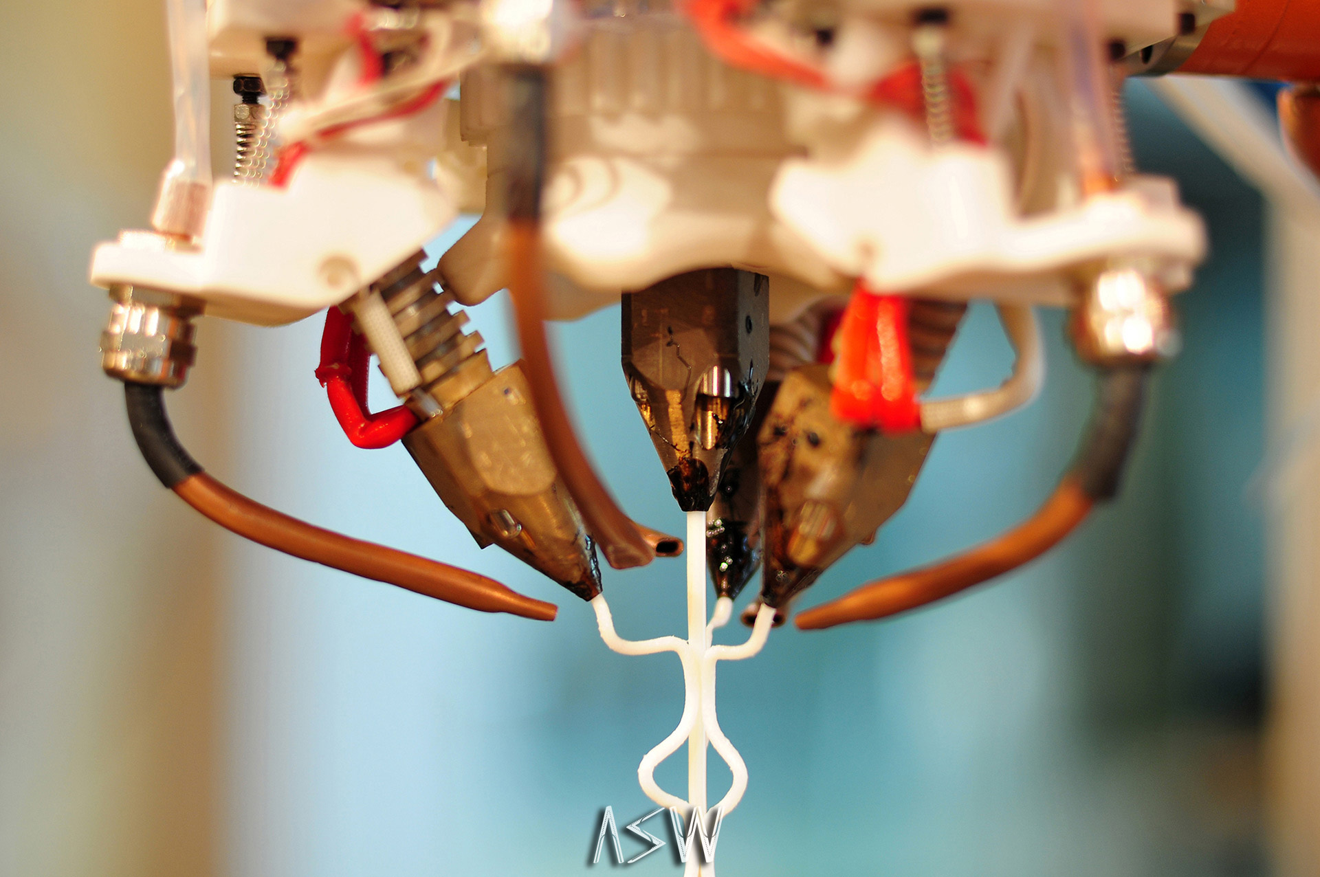 Side view of testing extrusion