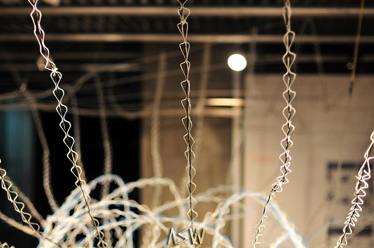 Detail of the 3D printed "silk"