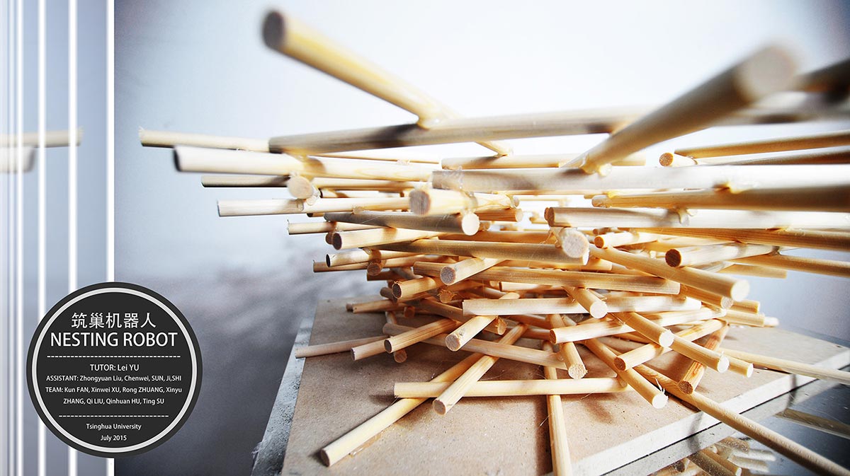 Birdnest by robotic fabrication