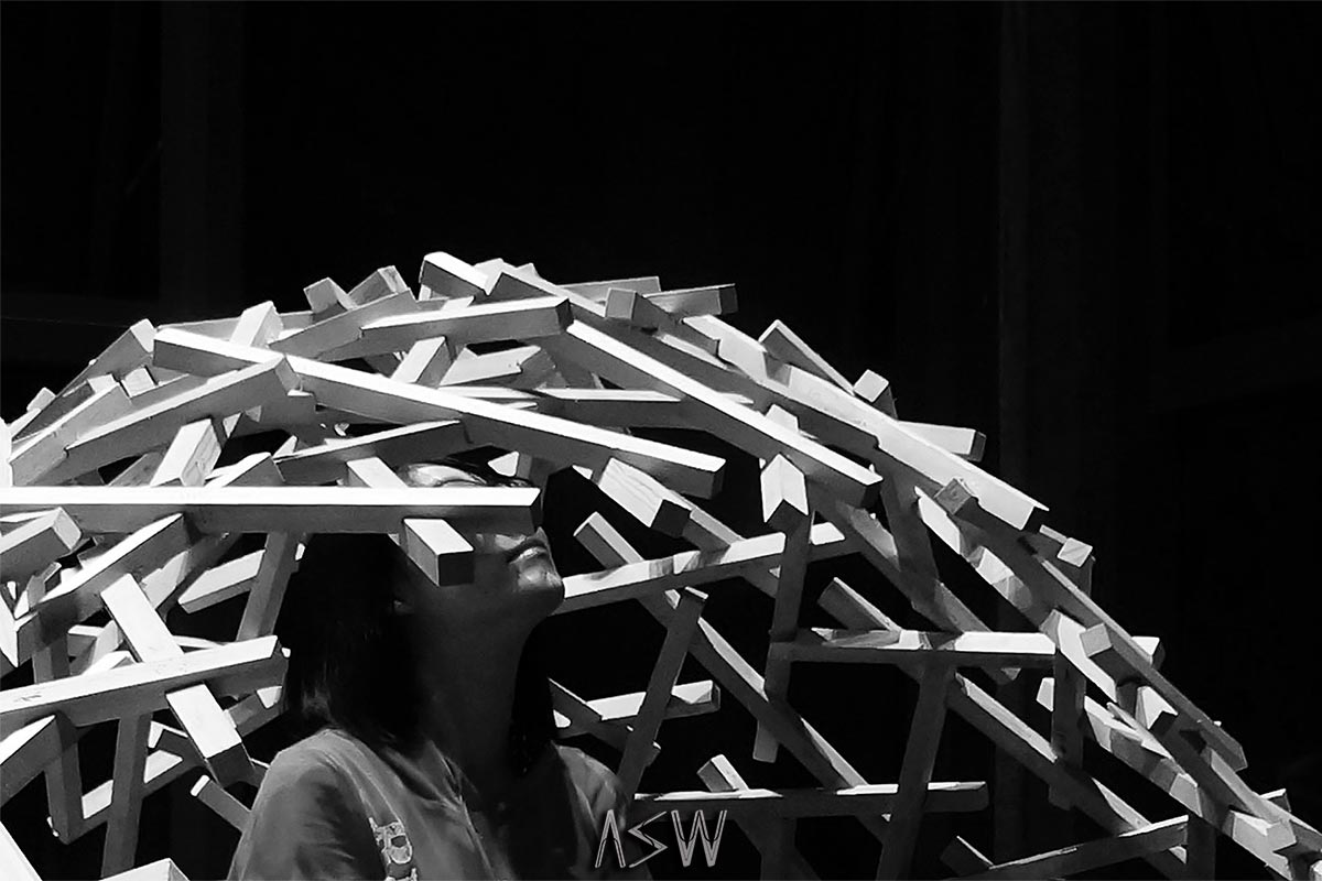 Under the timber vault