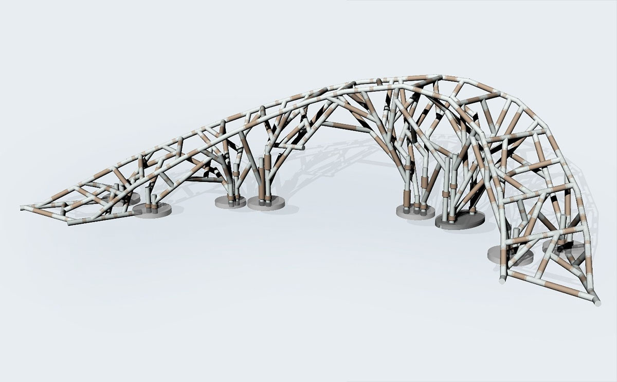 Schematic design of Wood Bridge