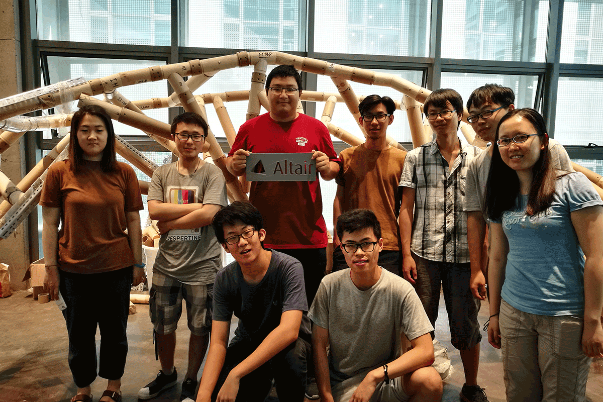 Students of wood bridge workshop