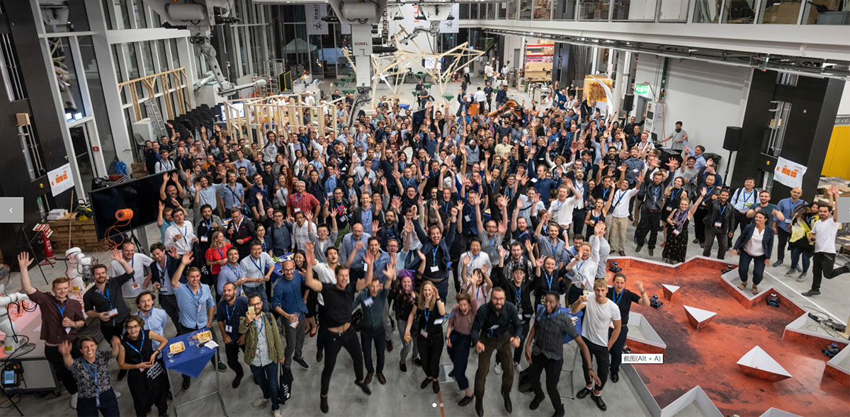 Group of participants in Rob|2018 at Dfab's ground lab