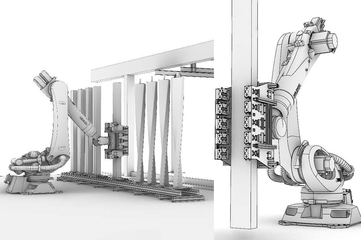 Diagram fro massive robotic casting