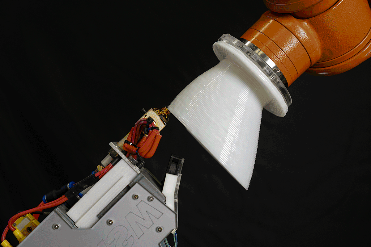 Close-up of geometry based printing