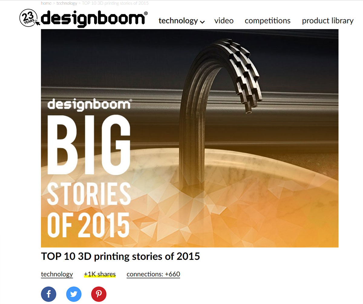 Headline of Designboom